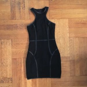 Black cocktail dress form fitting lines LAST CALL